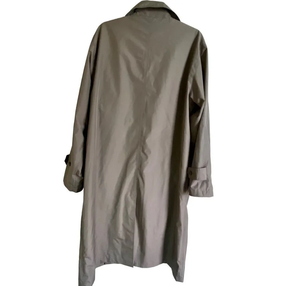 TravelSmith Long Gray Raincoat Mens Regular Large